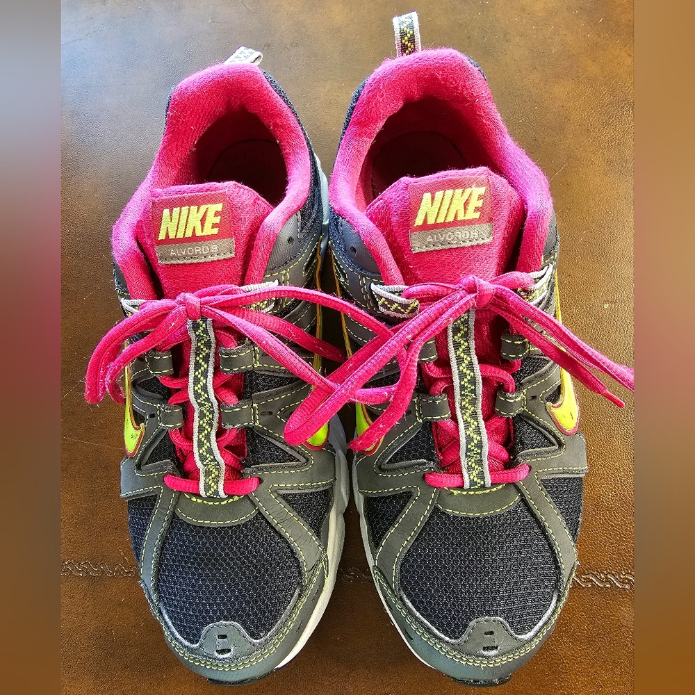 NIKE AIR Aivord 8 Shoes Pink Gray Chartreuse size 8 - Picture 5 of 9